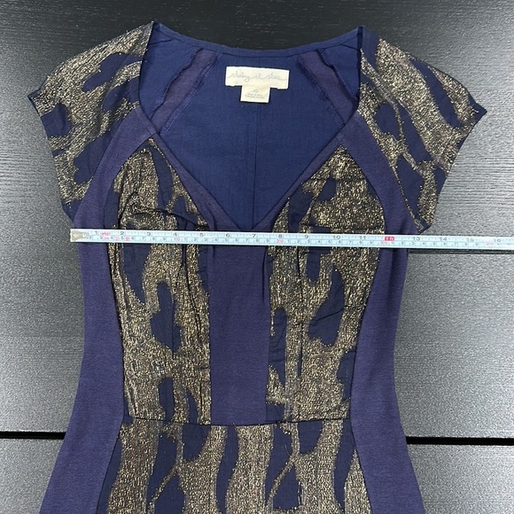 Staring at Stars Blue and Gold Silhouette Bodycon Mini Dress - XS - Picture 8 of 8